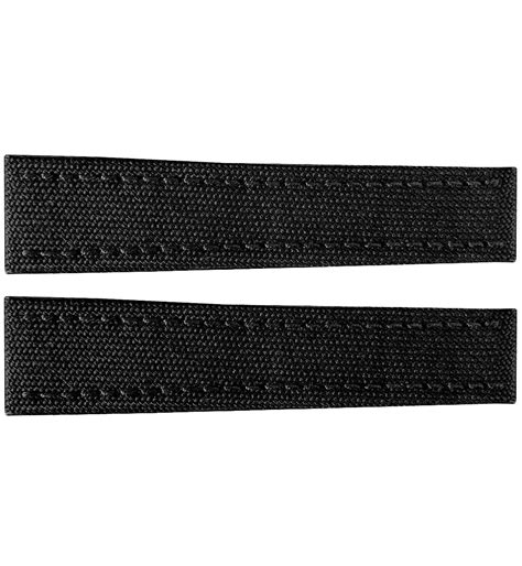 breitling 22mm black canvas strap 101w|Breitling 22/20mm Straps for Deployment Buckle.